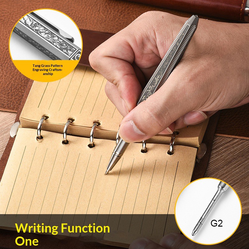 Pen Tactical Glass - Titanium Alloy Carving Printed Business Signature