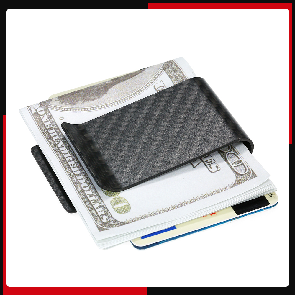 Money Clip Magnetic - Money Clip Black Carbon Fiber Wallet