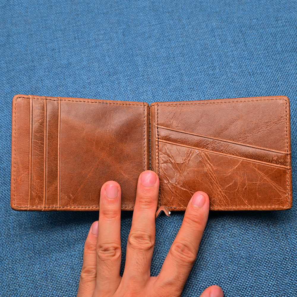 Genuine Leather Mens Wallet Mo – Money Clip Magnetic recenzja i cena