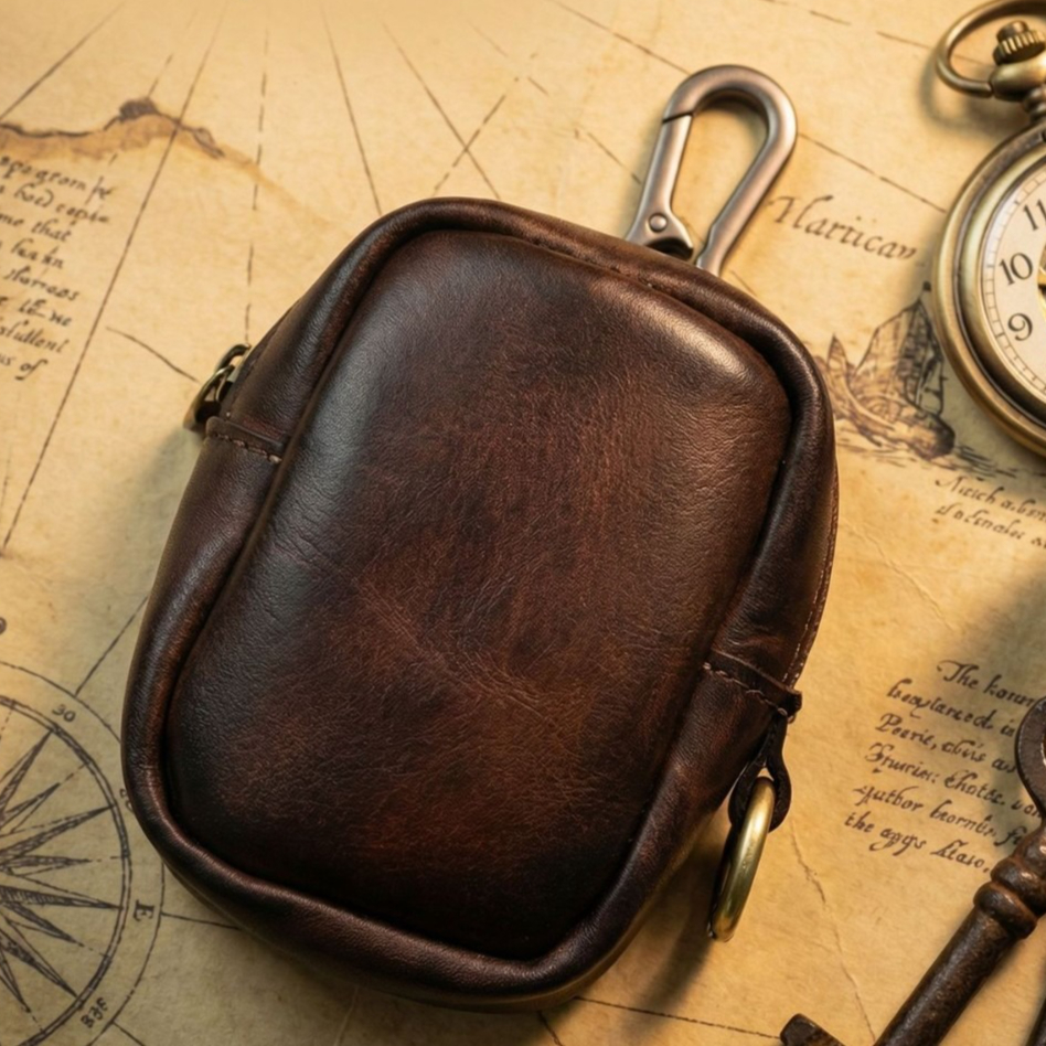 Rugged Vintage Leather Mini Cl – Leather Edc. Carry Pouch recenzja i cena