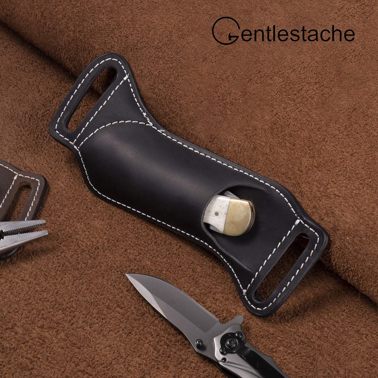 5 Inch Folding Knife Holster E – Leather Edc. Carry Pouch recenzja i cena