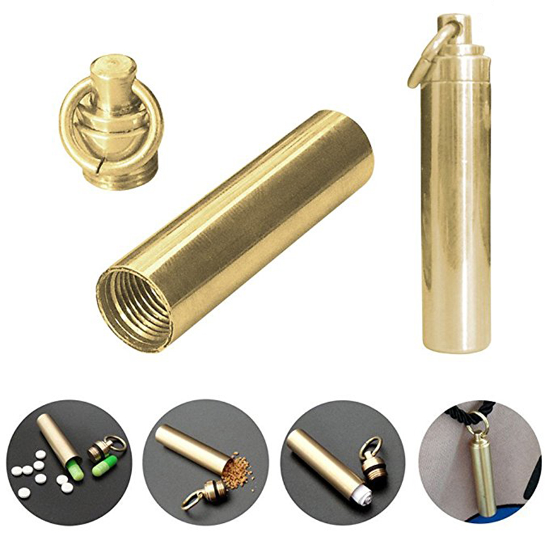 1 PC Solid Brass Waterproof Pi – Pill Fob Capsule recenzja i cena